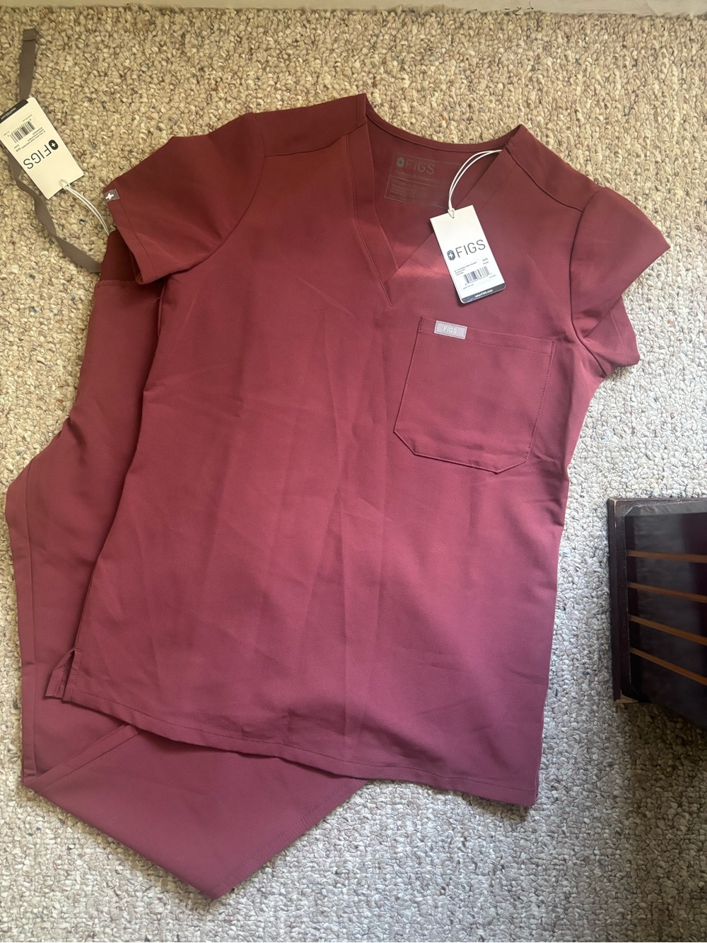 Figs Dark Cherry Uniform Scrub Set